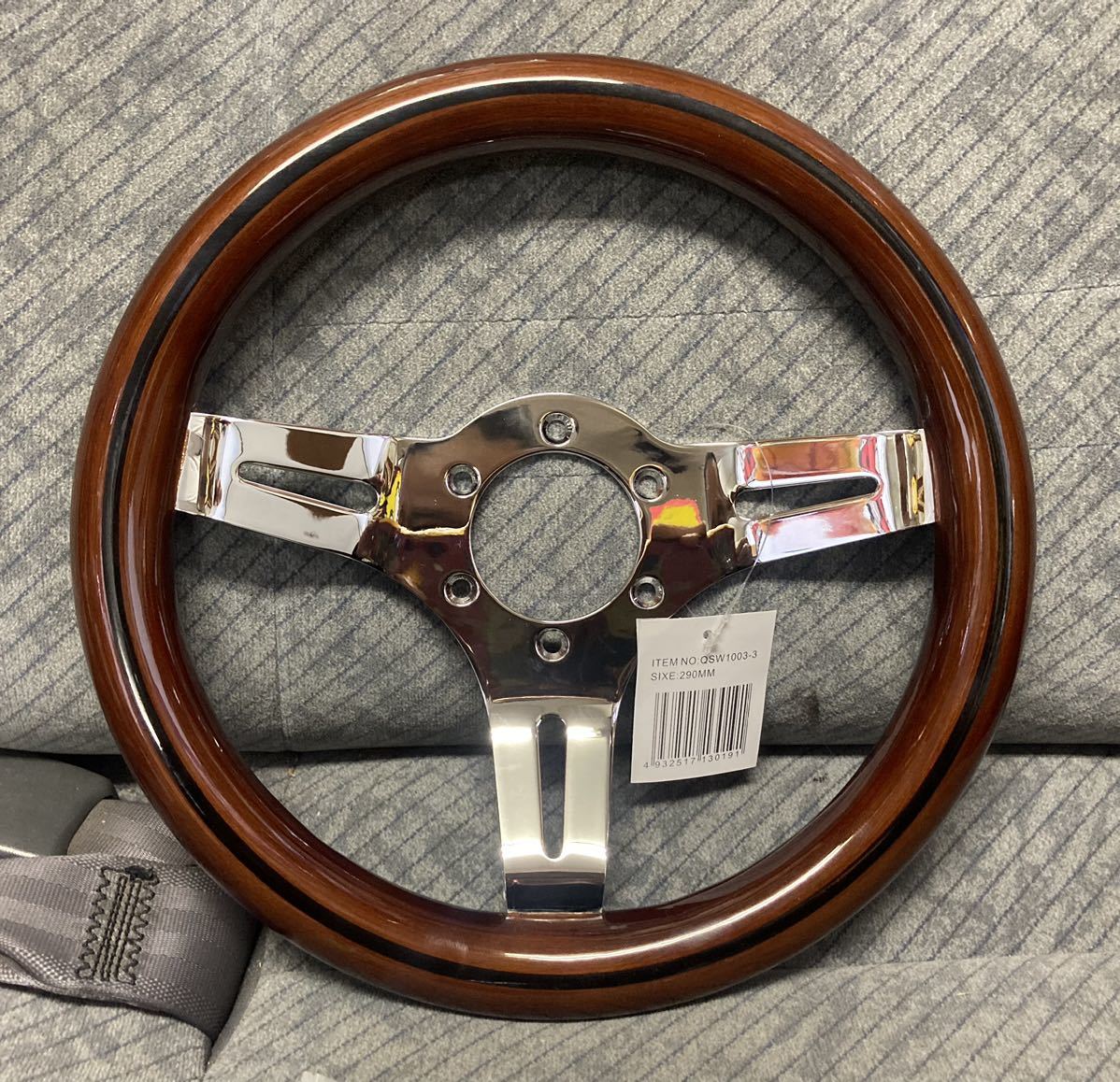 レア！29パイ！29φ！290mm！ウッドステアリング ハンドル！小径