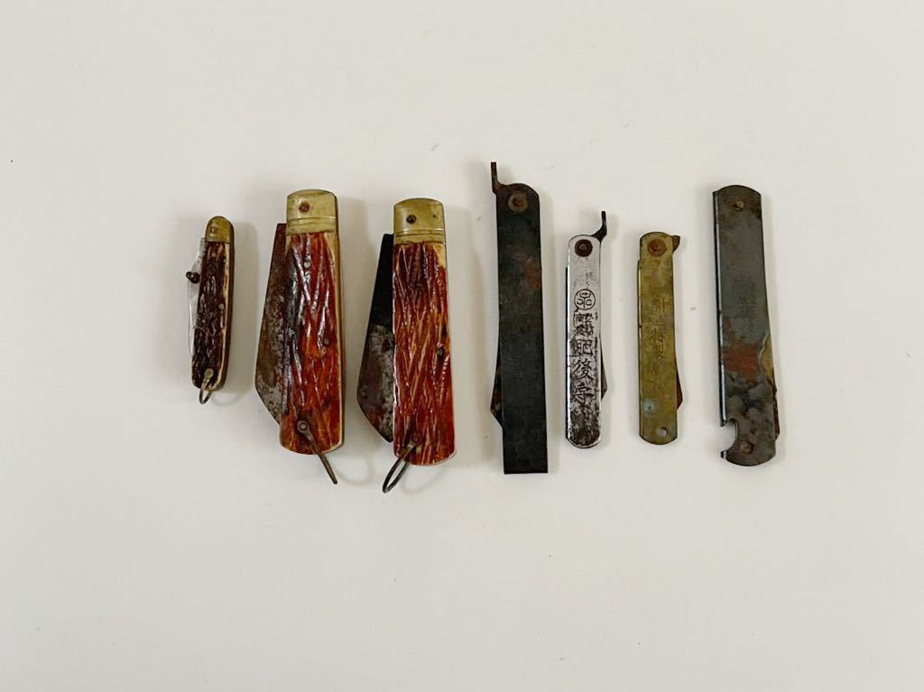 HOT，送料無料 電工ナイフ鹿角 折り畳み 肥後守ナイフ 割込特製 7本まとめ 動作未確認 現状品 昭和レトロ(その他)｜売買されたオークション情報、yahooの商品情報をアーカイブ公開 - オークファン その他