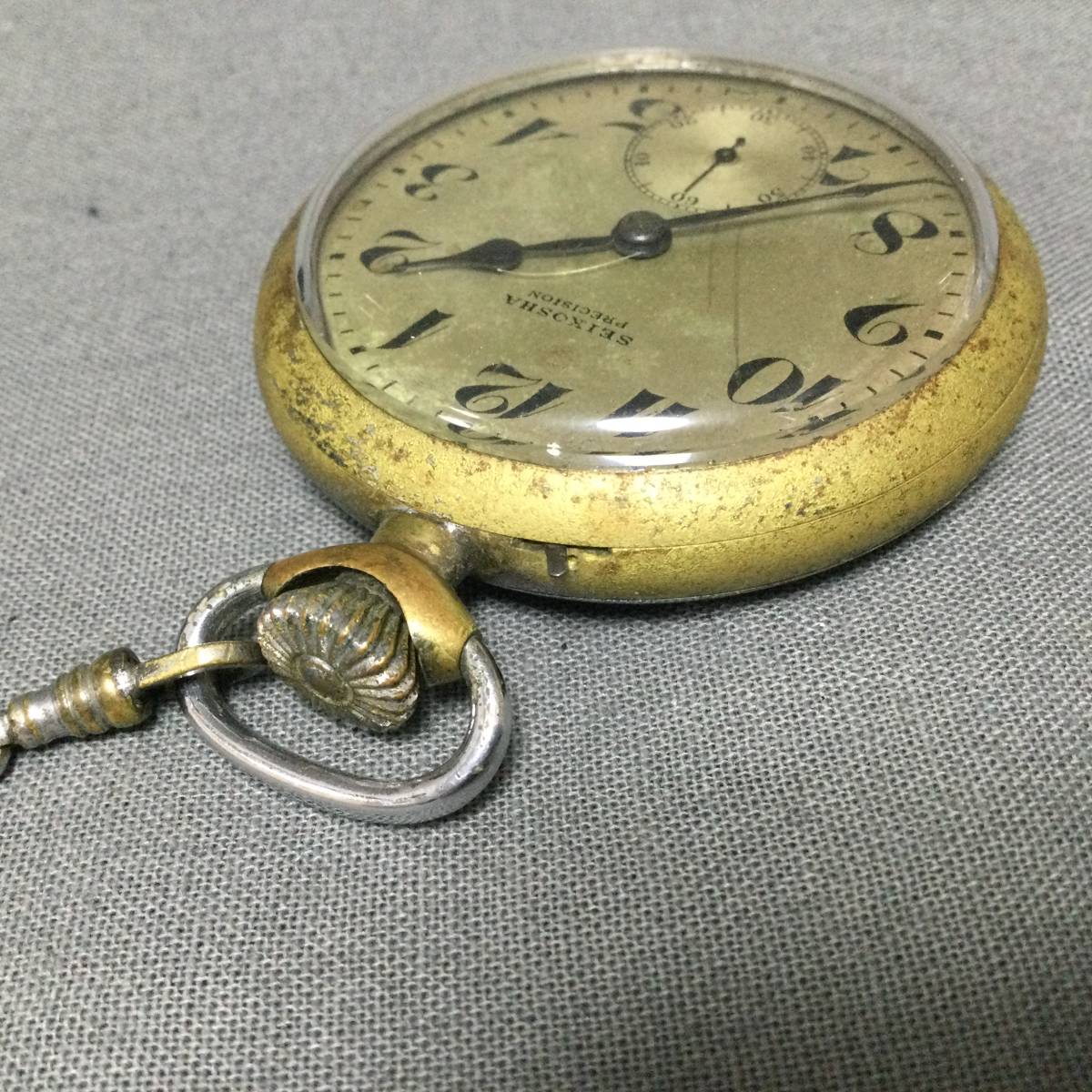 □ 12/23 223832 懐中時計 SEIKOSHA PRECISION 15JEWELS 24108 機械式 