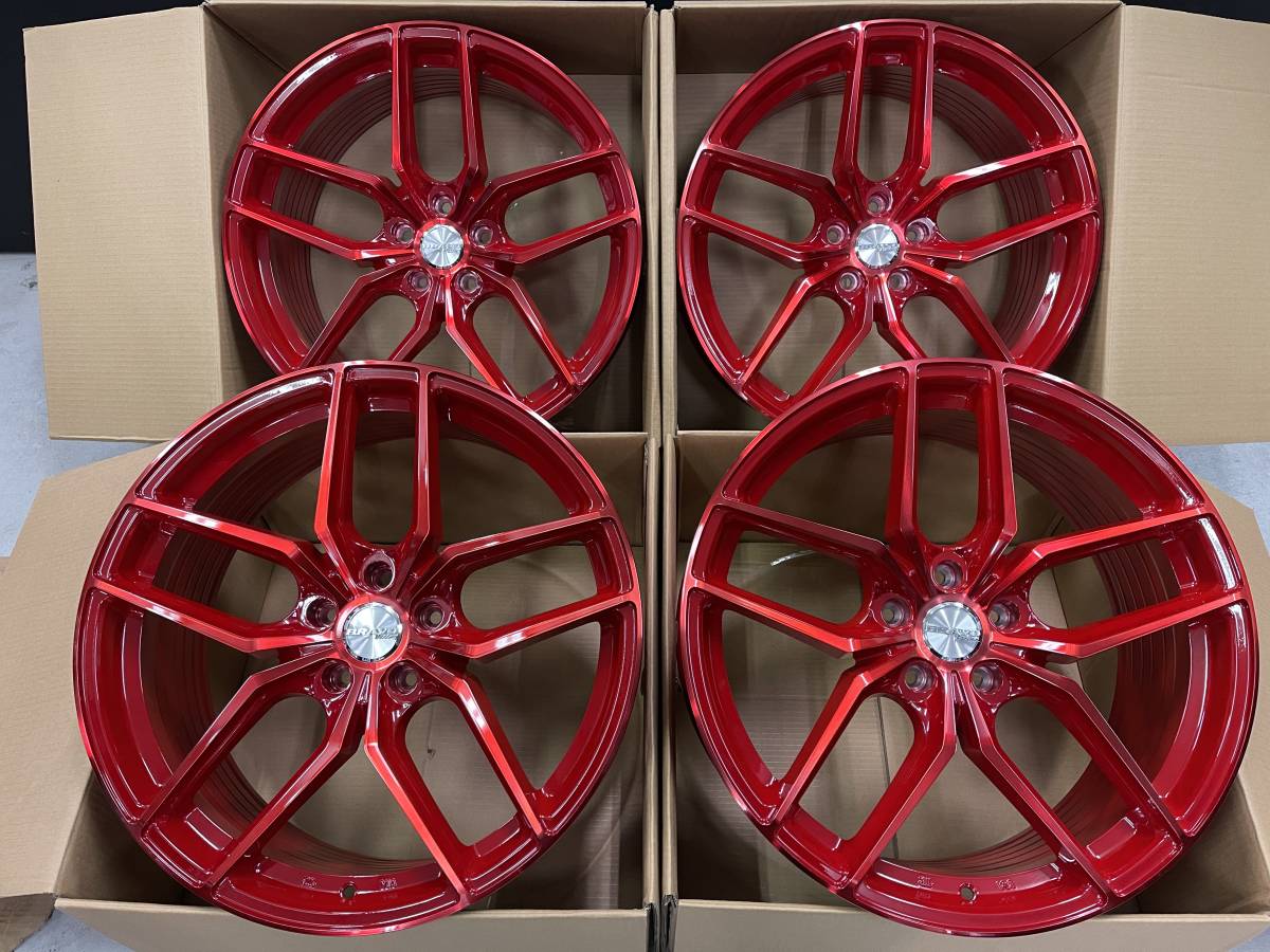 BRAVO RACING 新品 ホイール 9j 10j レッド スカイライン アルファード 