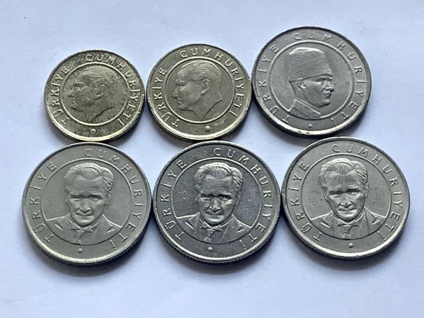希少品セール】トルコ 100リラ硬貨 2002年25クルシュ硬貨 2005年3枚 10 