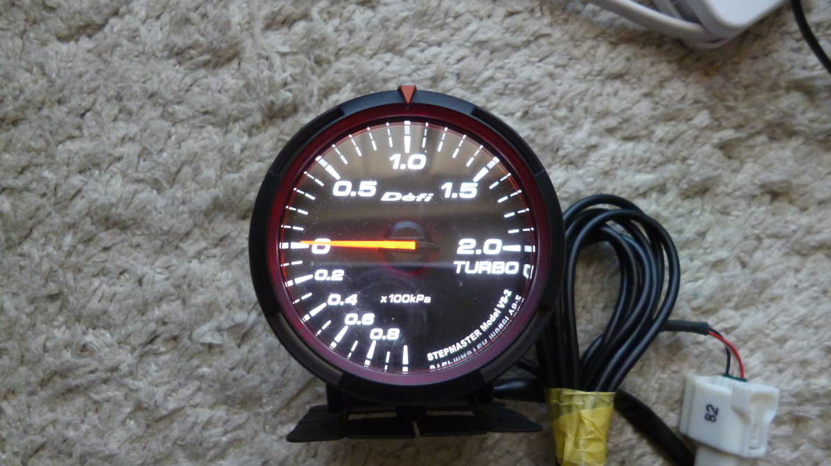 ★Defi ディフィ ブーストメーター ターボメーター φ60 ホワイトレーサーメーター DF11506 中古美品★ Defi ADVANCE ブースト計 bfの通販 デフィリンクメーター センサー付
