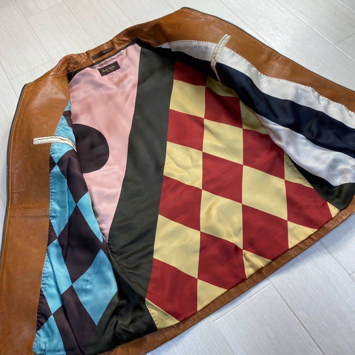 マルチ総柄☆【ポールスミス/Paul Smith COLLECTION】光沢羊革 