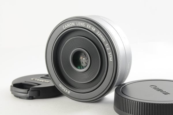 ☆超美品☆Canon キヤノン EF-M 22mm F2 STM シルバー 清潔感溢れる