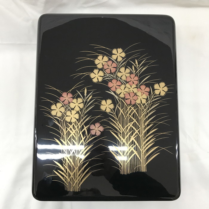 未使用象彦 文箱 小箱 書類入 蒔絵 漆器 花柄 [jgg](漆芸)｜売買された