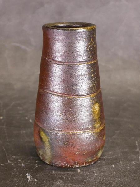 真作】【WISH】伊勢崎淳「備前 花入」備前焼 共箱 高さ21cm 1.7kg 〇