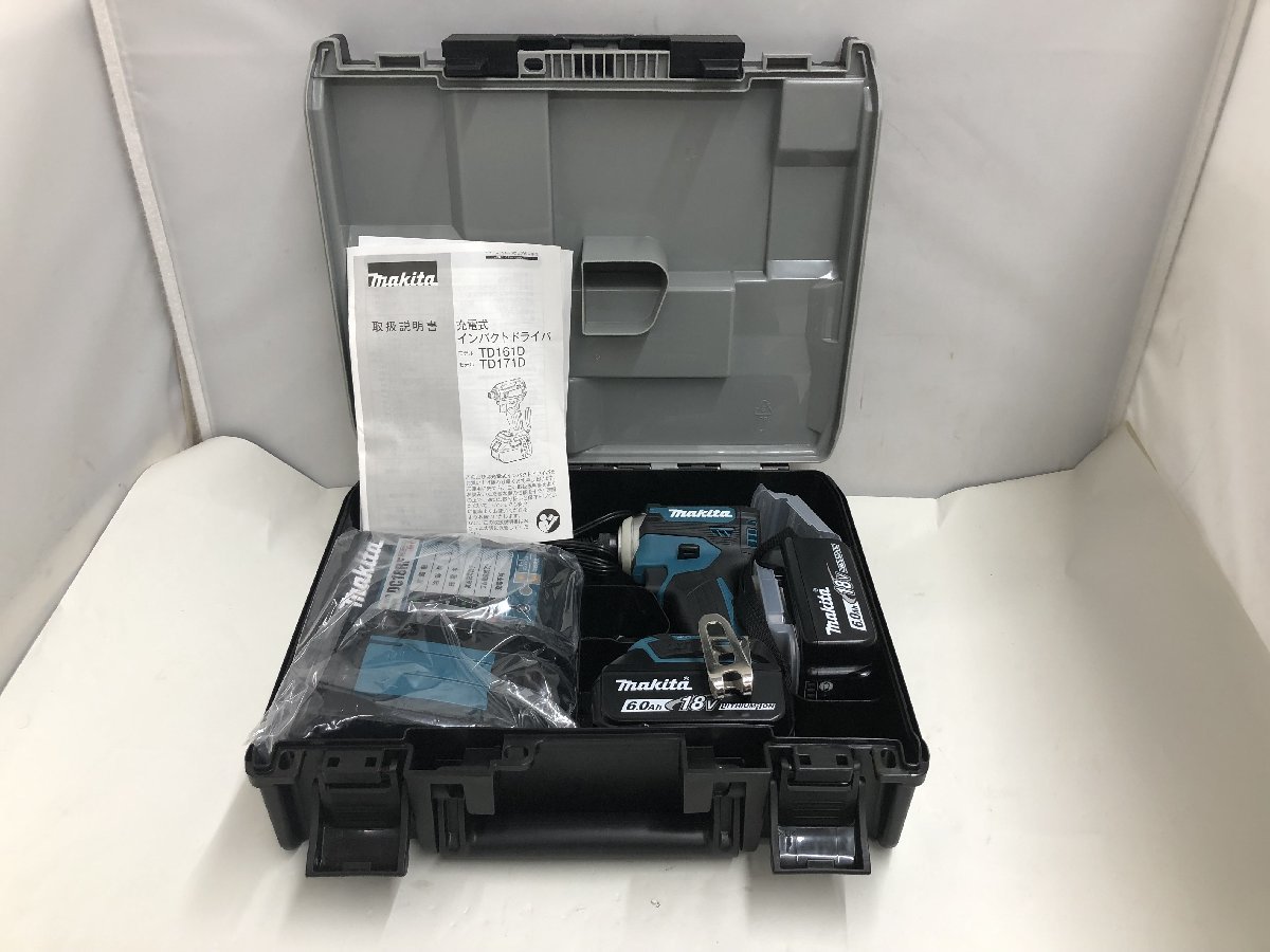 新年初売 １円スタート 未使用中古品 電動工具 makita マキタ 18V充電式インパクトドライバ TD171DRGX バッテリー付 電ドラ IT8OUIQUBIM0