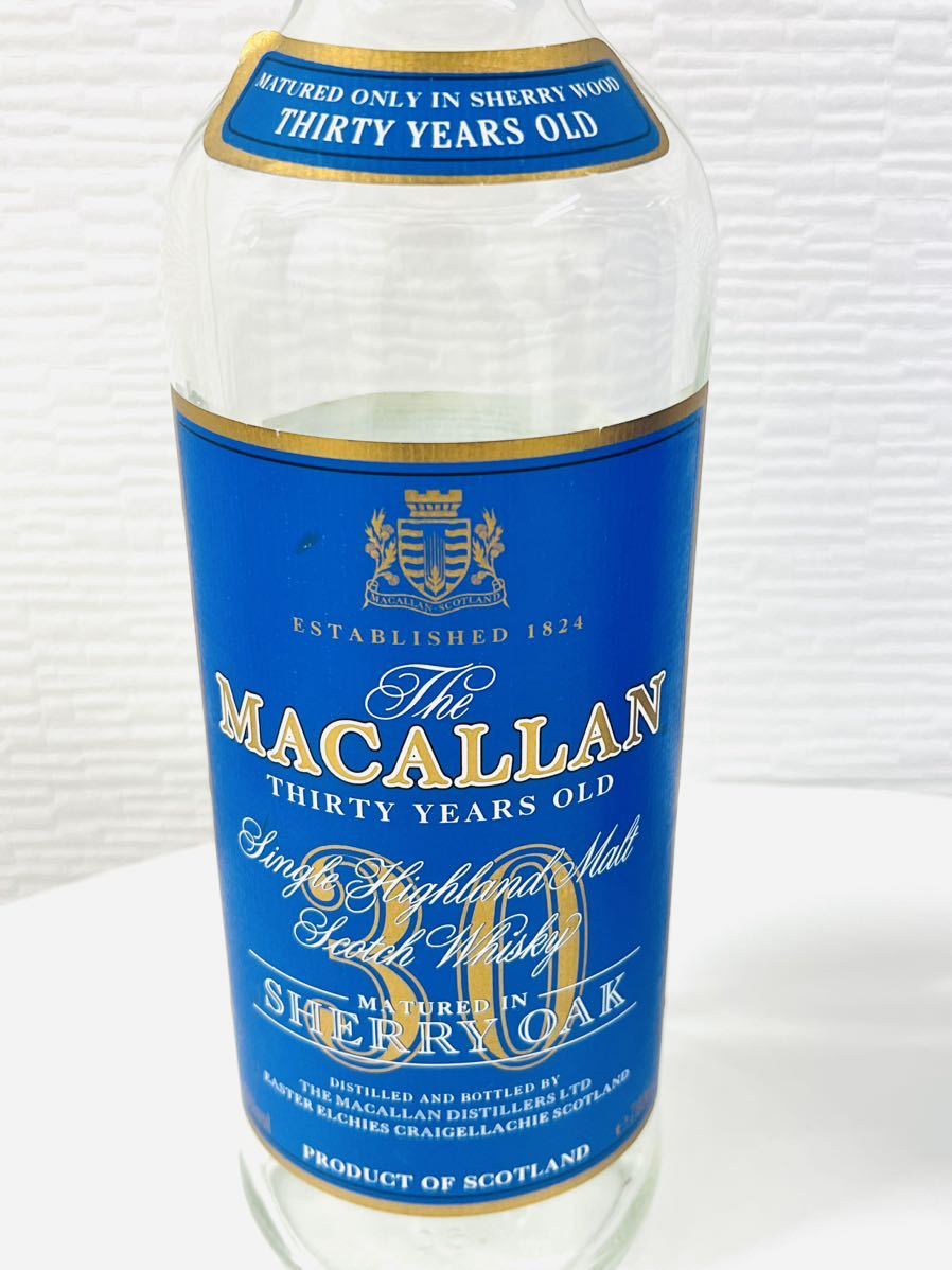 マッカラン ブルーラベル 30年 空ボトル木箱 超激レア!!】The MACALLAN