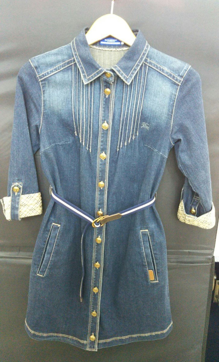 BURBERRY BLUE LABEL (バーバリーブルーレーベル) ワンピース デニム E1J60-597-29 サイズ：36(S程度) (管理番号：059103) 80