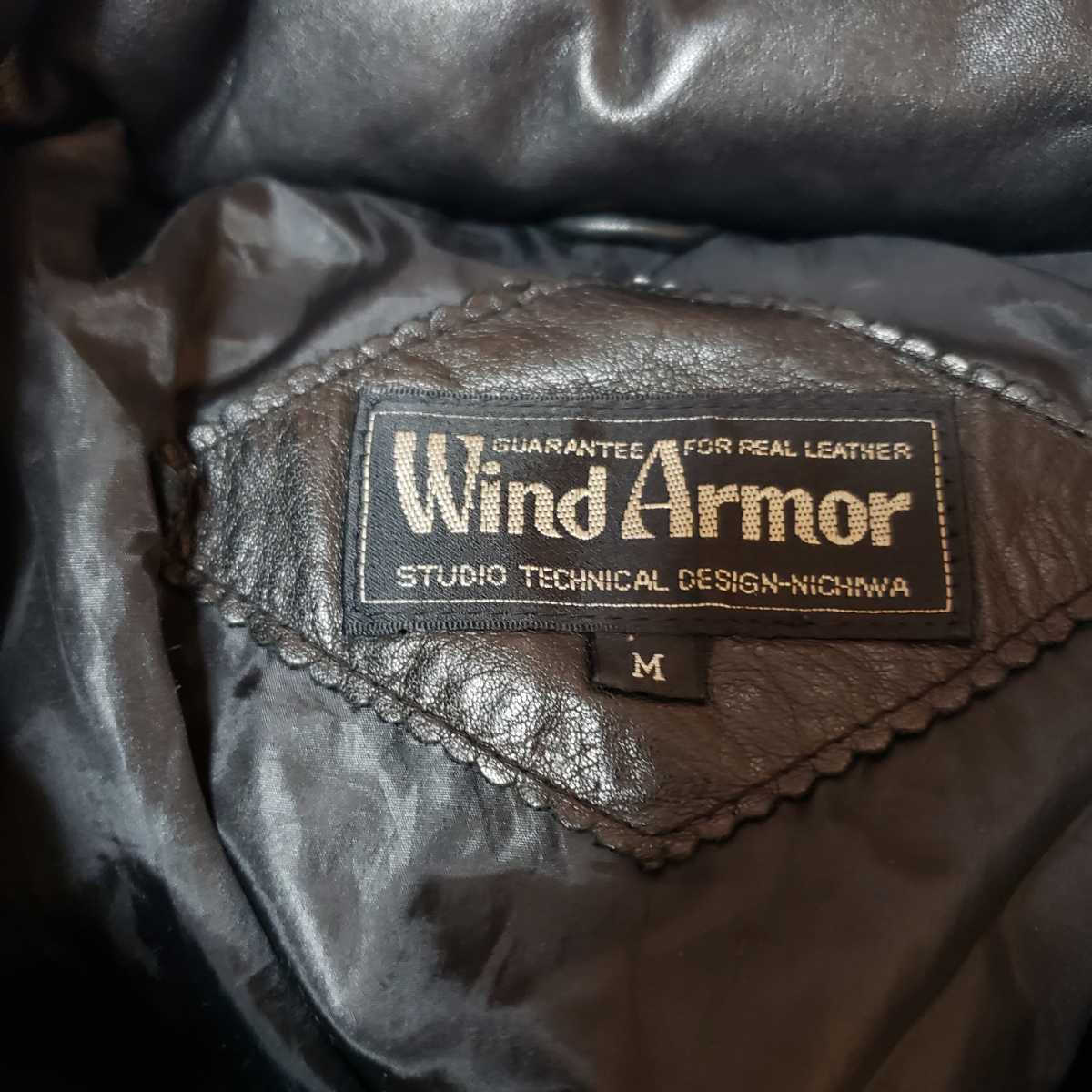 Wind Armor【圧倒的風格 人気サイズ M】ウインドアーマー レザー 