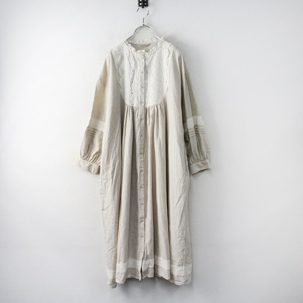 美品 SM2 Samansa Mos2 サマンサモスモス 胸元重ねレースワンピース F/キナリ フレア【2400013153997】