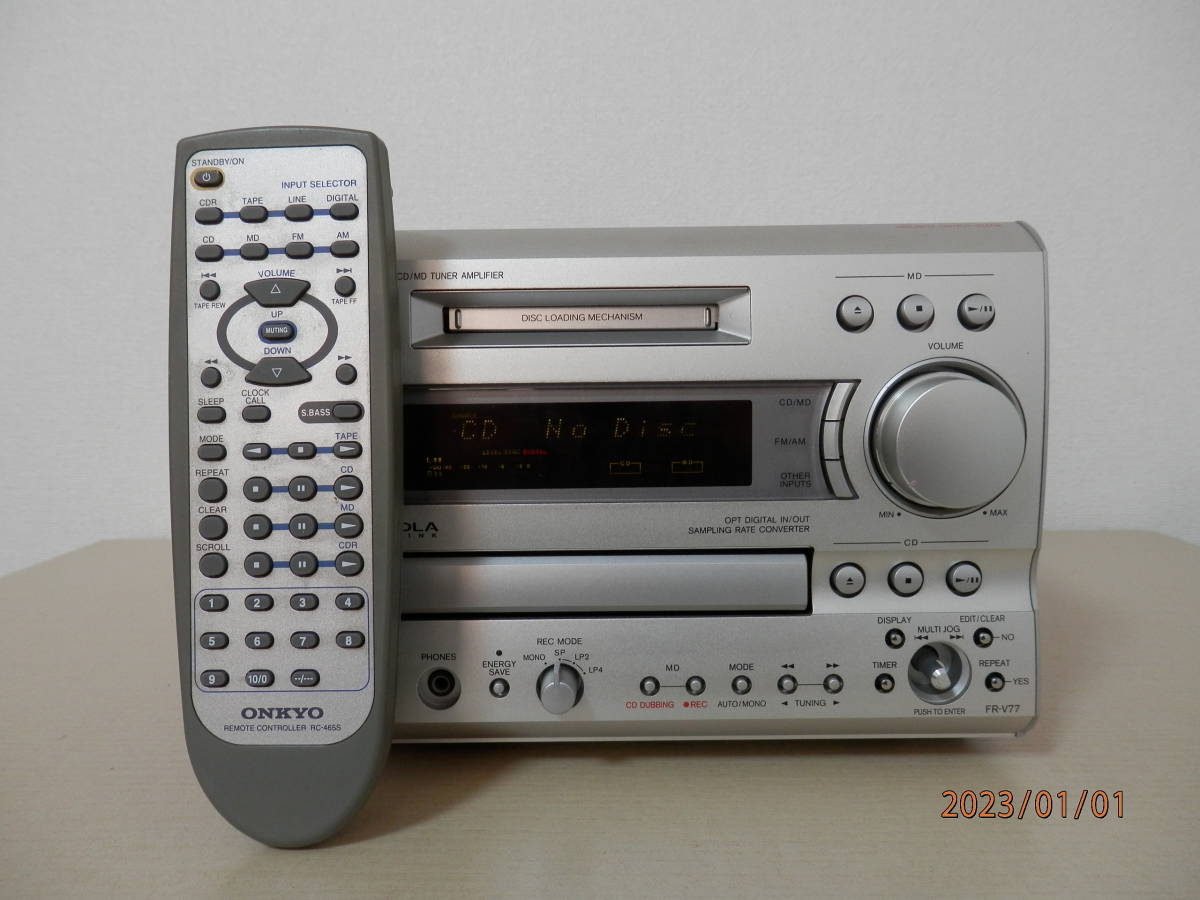 ONKYO オンキョウ CD＆MDシステムコンポ FR-V77 メンテナンス済み