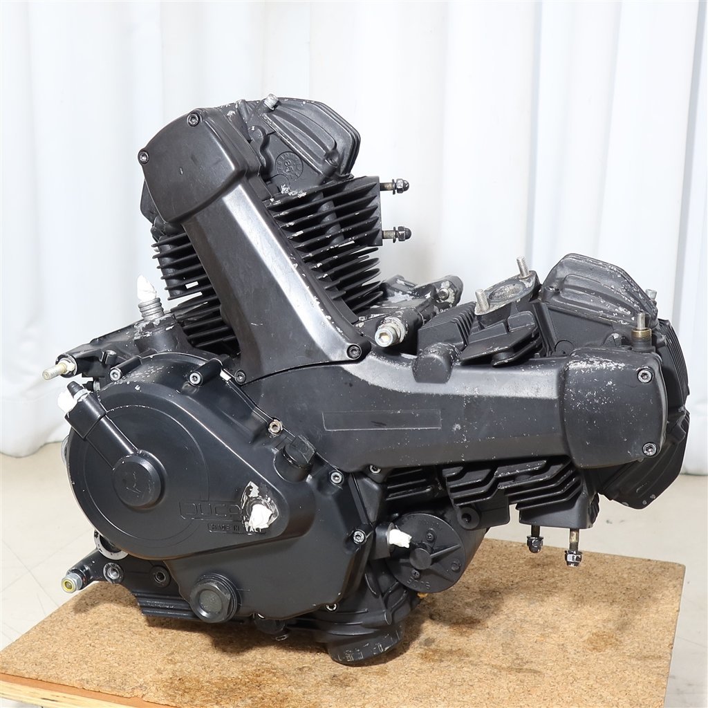 ♪DUCATI/400F3 エンジンASSY 5速 実動ですが… 難有り 部品取りに (D1219AZ50) 油圧クラッチ
