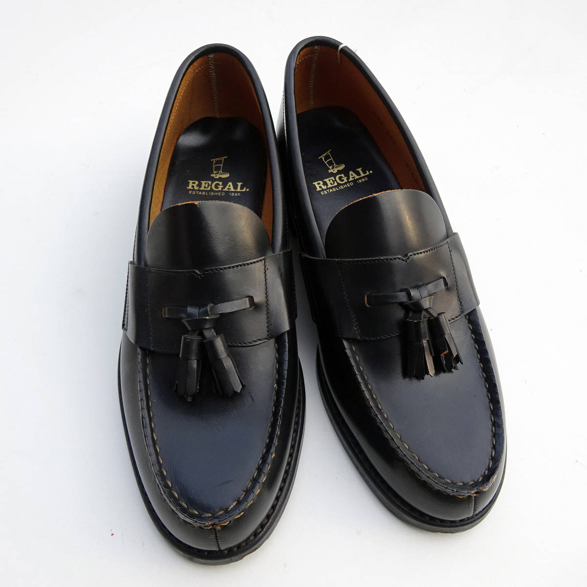 新品未使用　米国ブラウン社　REGAL　リーガル　2165　タッセルローファーフリンジ　250cmEE!ブラック黒!ビジネス!仕事!通勤!メンズ