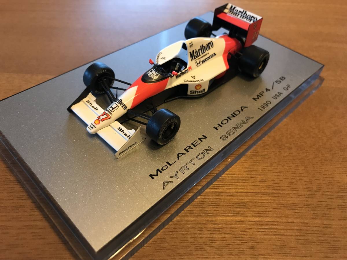 ※ 【ジャンク品】 1/43完成品 TAMEO マクラーレン・ホンダ MP4/5B #27 A.セナ アメリカGP優勝 1990