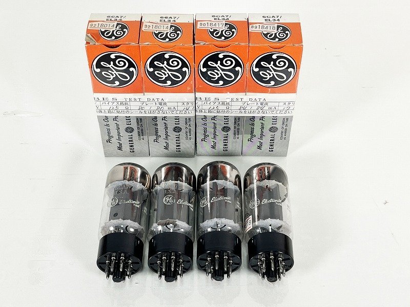 GE 6CA7/EL34 4本 [29742] EL34 6CA7 GE O Reissue Tested