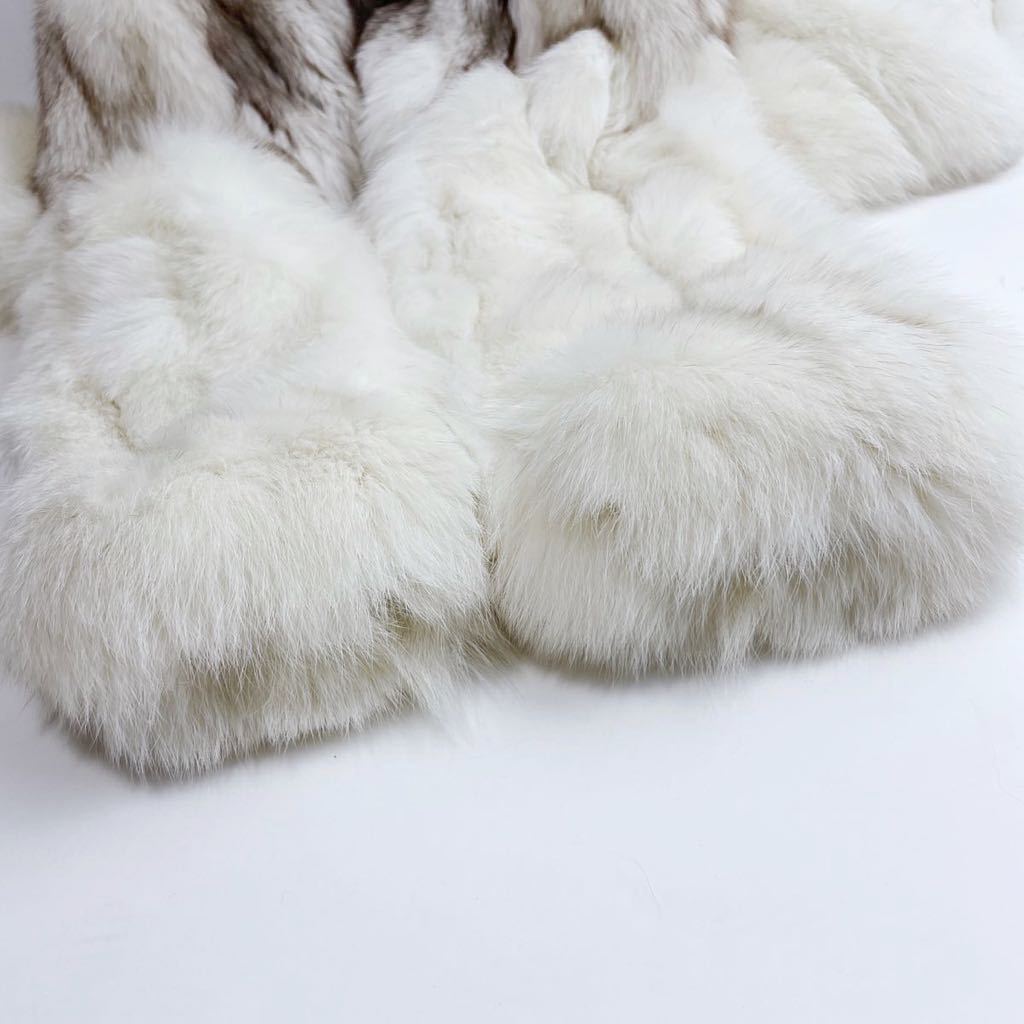 極美品◇JINDO◇SAGA FOX サガフォックス◇プラチナフォックス 本毛皮