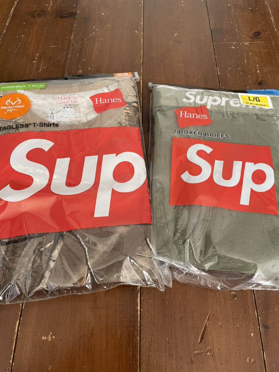 Supreme Hanes ヘインズ ヘインズTシャツ パックTシャツ boxer briefs Real tree