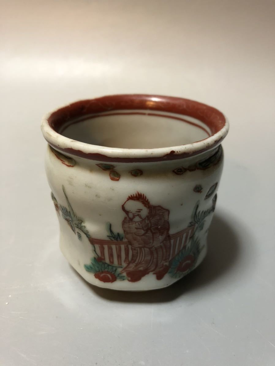 呉須赤絵 人物文 筒茶碗 明時代 呉須赤絵 天平堂（TENPYODO） ♢中国陶磁器