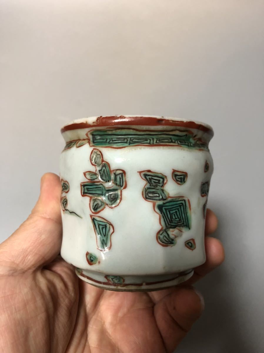 呉須赤絵 人物文 筒茶碗 明時代 呉須赤絵 天平堂（TENPYODO） ♢中国陶磁器