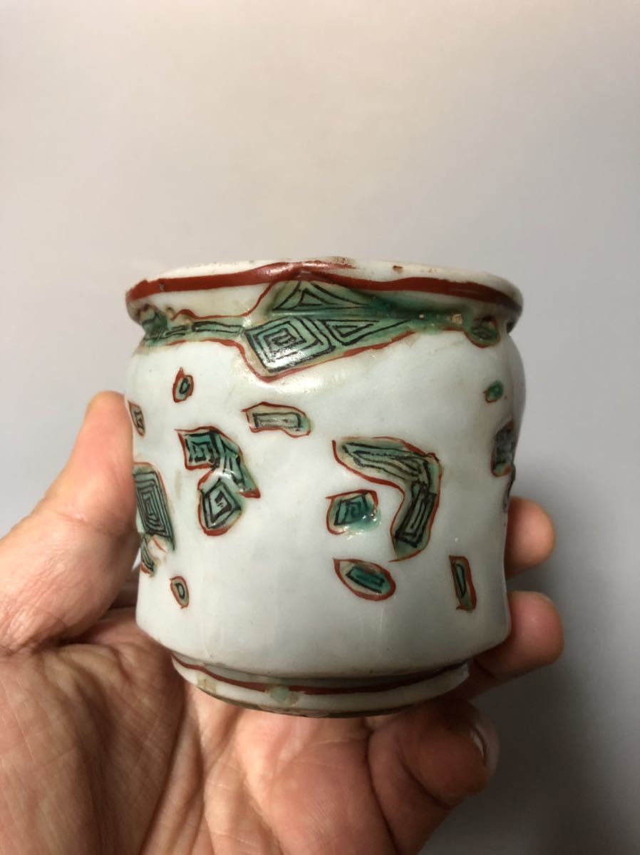 呉須赤絵 人物文 筒茶碗 明時代 呉須赤絵 天平堂（TENPYODO） ♢中国陶磁器