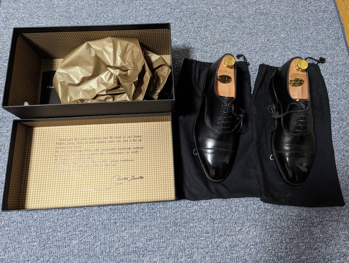 Carlos Santos カルロス・サントス 8627 UK5.5 革靴 黒