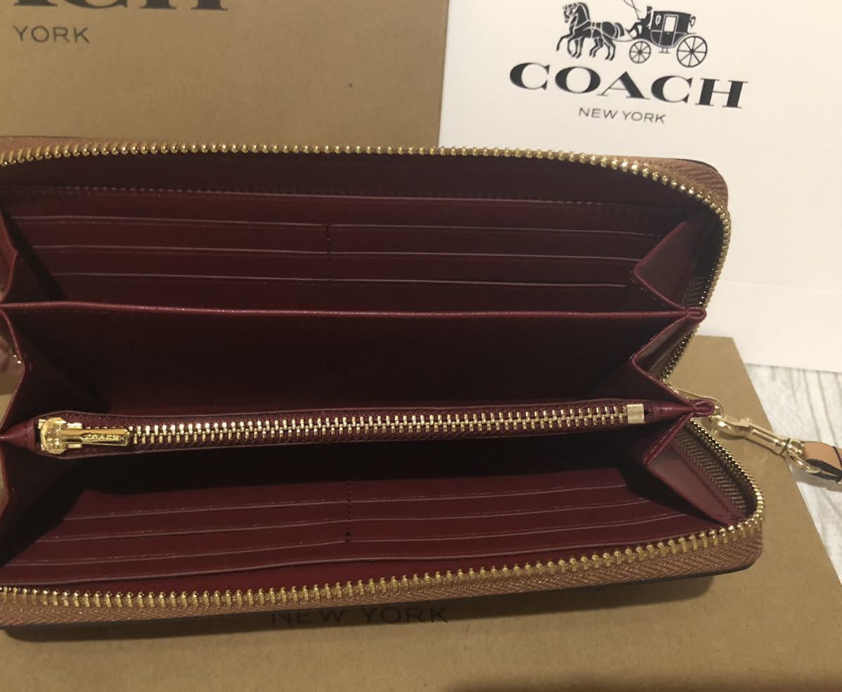 コーチ長財布 シグネチャー レインボー マルチカラー メンズ長財布