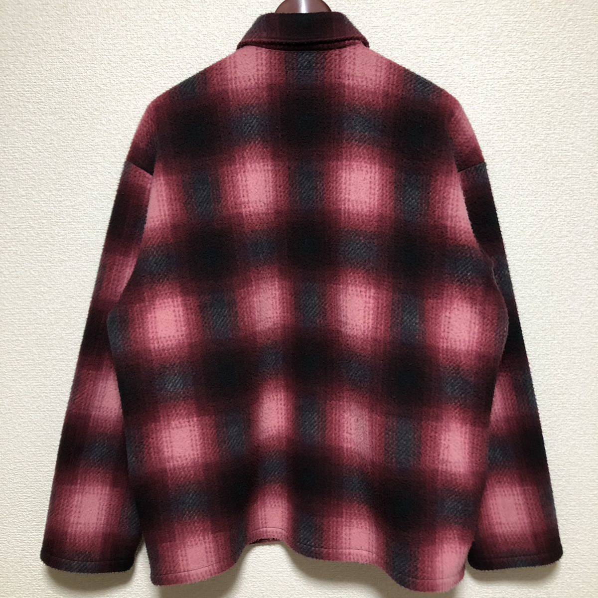 Supreme Shadow Plaid Fleece Shirt 恋しく S