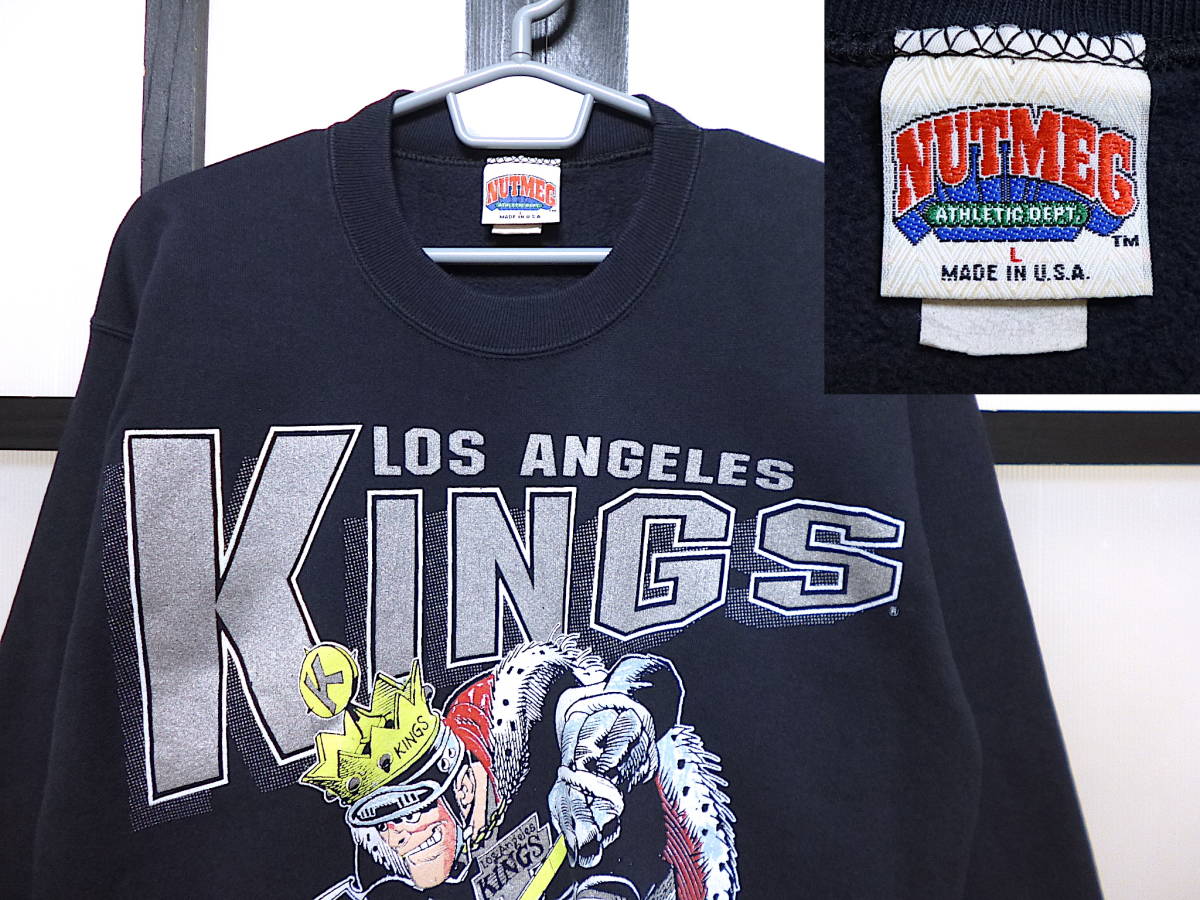 US古着 90s ナツメグ製 NHL ロサンゼルス キングス ジャックデイビス 