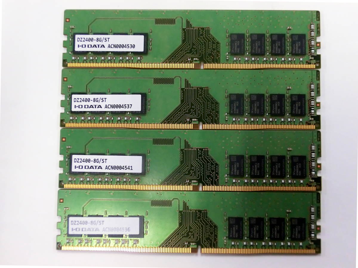 アイ・オー・データ/PC4-2666/DDR4-2666/288Pin/8GB/4枚セット【中古品