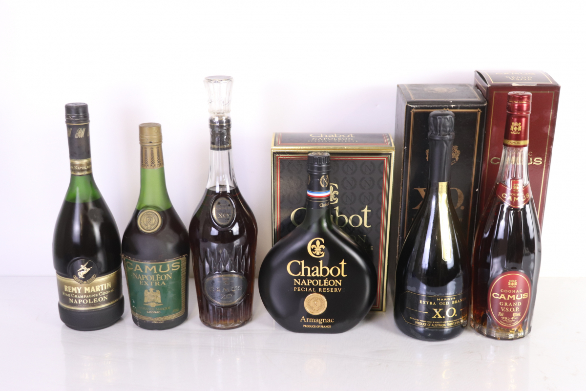 ト葛】 未開栓 6本 まとめ CAMUS カミュ GRAND VSOP HARDYS NAPOLEON