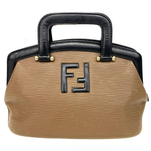 Fendi FFロゴ ハンドバッグ 仙7 【1円スタート】FENDI フェンディ ffロゴ ハンドバッグ 手持ち