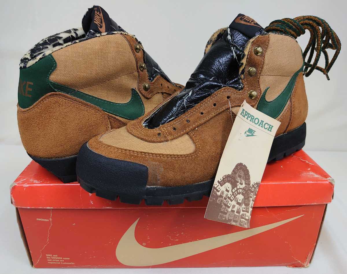 1980年代USA製☆NIKE APPROACH BROWN×GREEN US10 DEAD STOCK☆ナイキ 