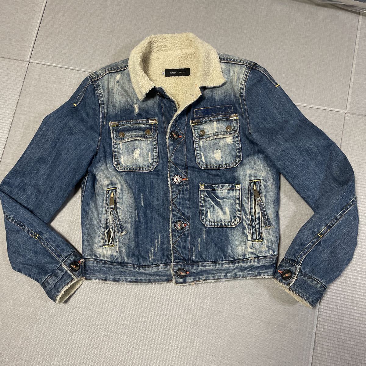 Dsquared2 ディースクエアード 裏ボアデニムジャケット メンズサイズXL 