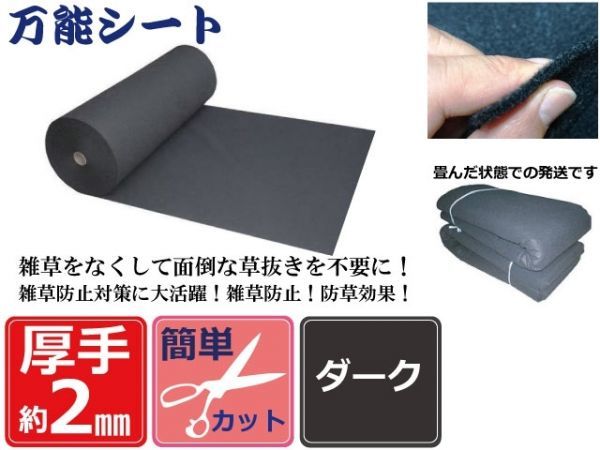 （② ダーク 175ｃｍ×10ｍ×2枚）厚手 雑草防止 除草剤 草刈り不要 防根 防草シート 万能シート