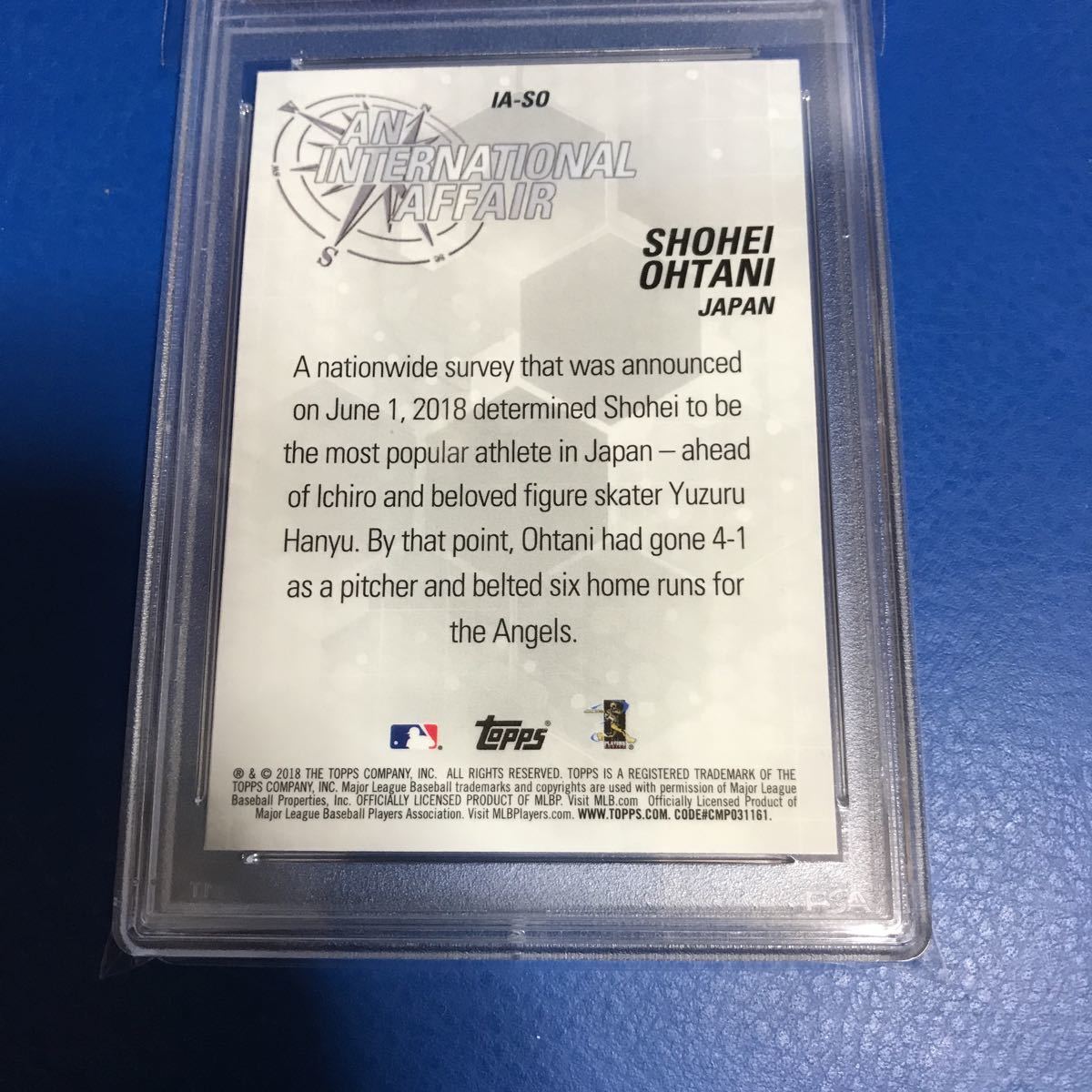 PSA 10 GEM MT 鑑定済] 大谷翔平 MLB ルーキーカード RC 2018 TOPPS 