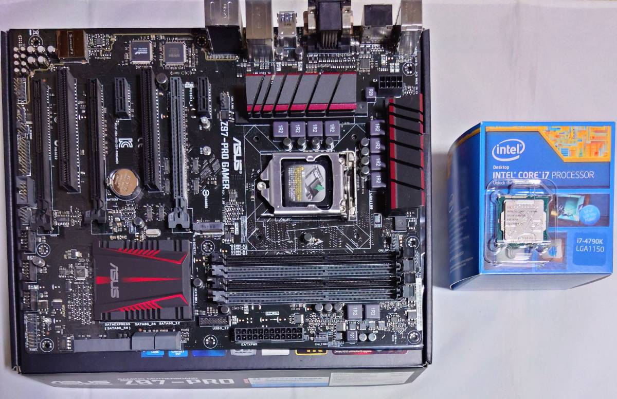 ASUS Z97-PRO GAMER&Core i7 4790K 2点セット マザーボード CPU 4コア8スレッド 4.0GHz LGA1150