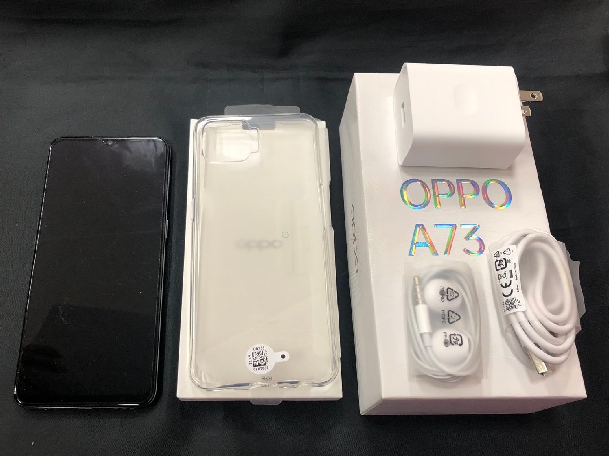 【６MT各12001B】OPPO★A73★64GB★ネービーブルー★中古品★動作確認済み★初期化済み★判定〇★スマホ★白ロム★SIMロック解除済