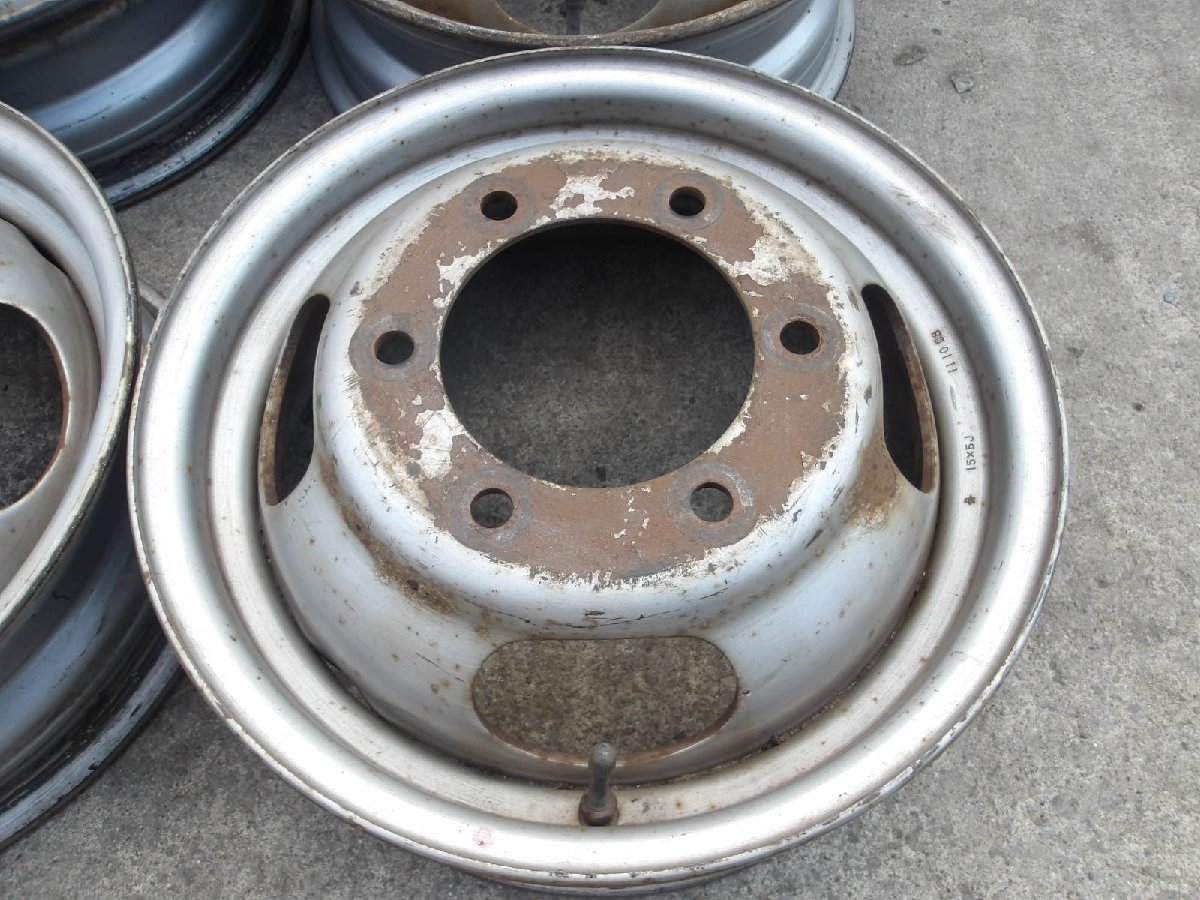 J268 15インチ鉄ホイール 6本セット 6穴 5J PCD170 ハブ径内寸約132ｍｍ