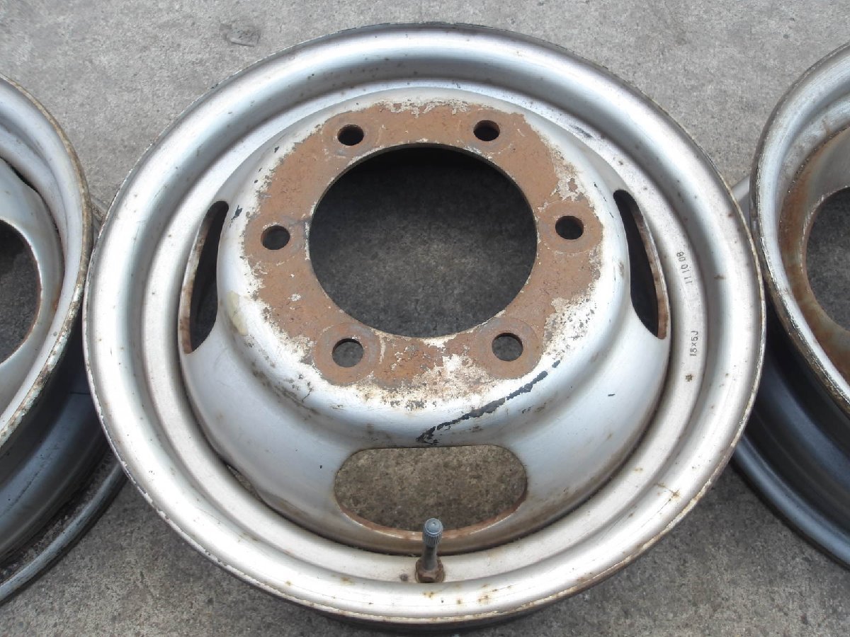 J268 15インチ鉄ホイール 6本セット 6穴 5J PCD170 ハブ径内寸約132ｍｍ
