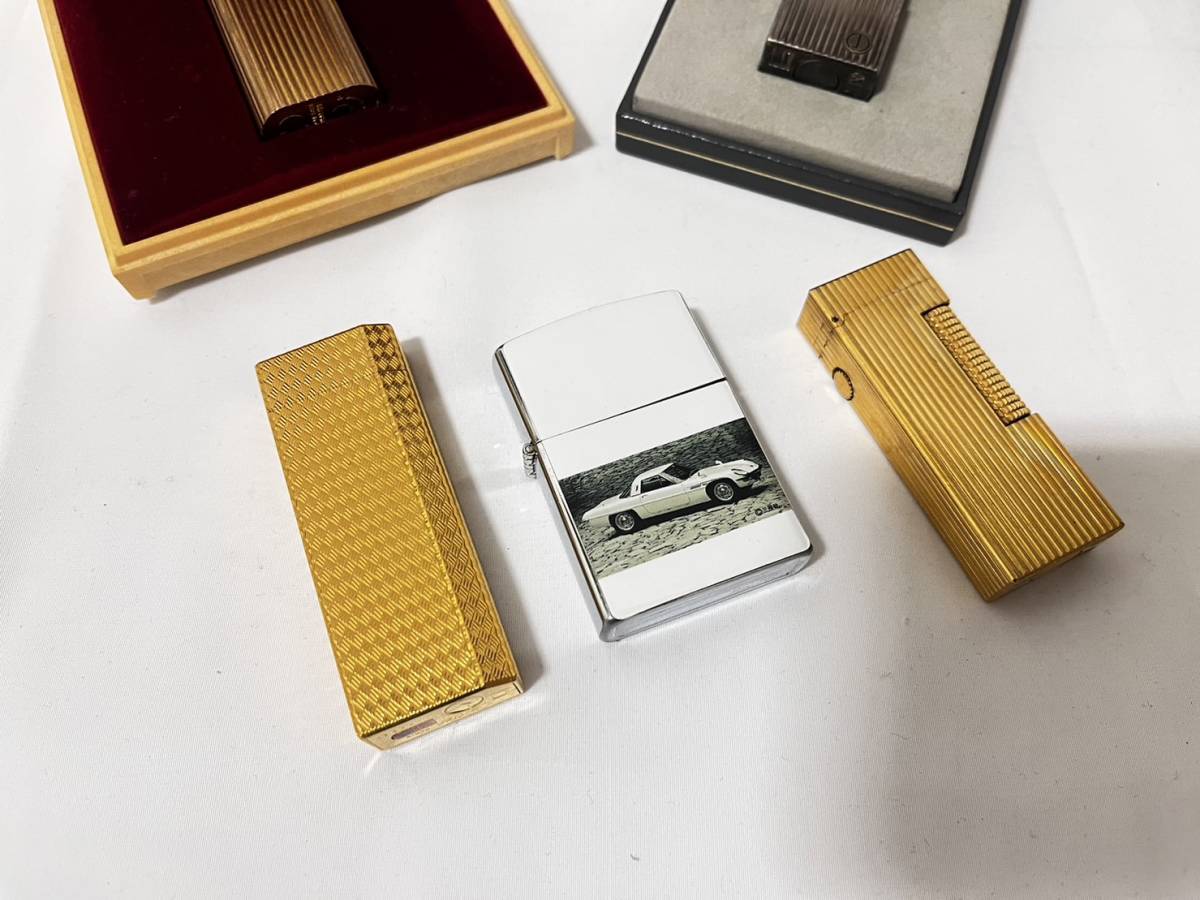 【AS9.4】 １円〜 ライターまとめ ５点セット ダンヒル カルティエ その他 ガスライター オイルライター 喫煙具 着火未確認 ダンヒル ライター ガスライター