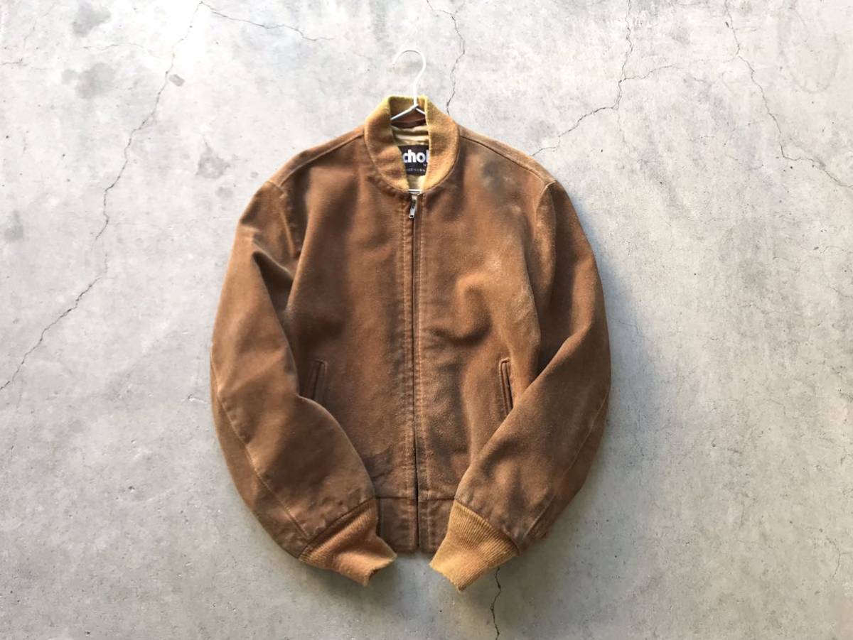 USA製 Schott スエード レザージャケット 40 ショット メンズ ブルゾン