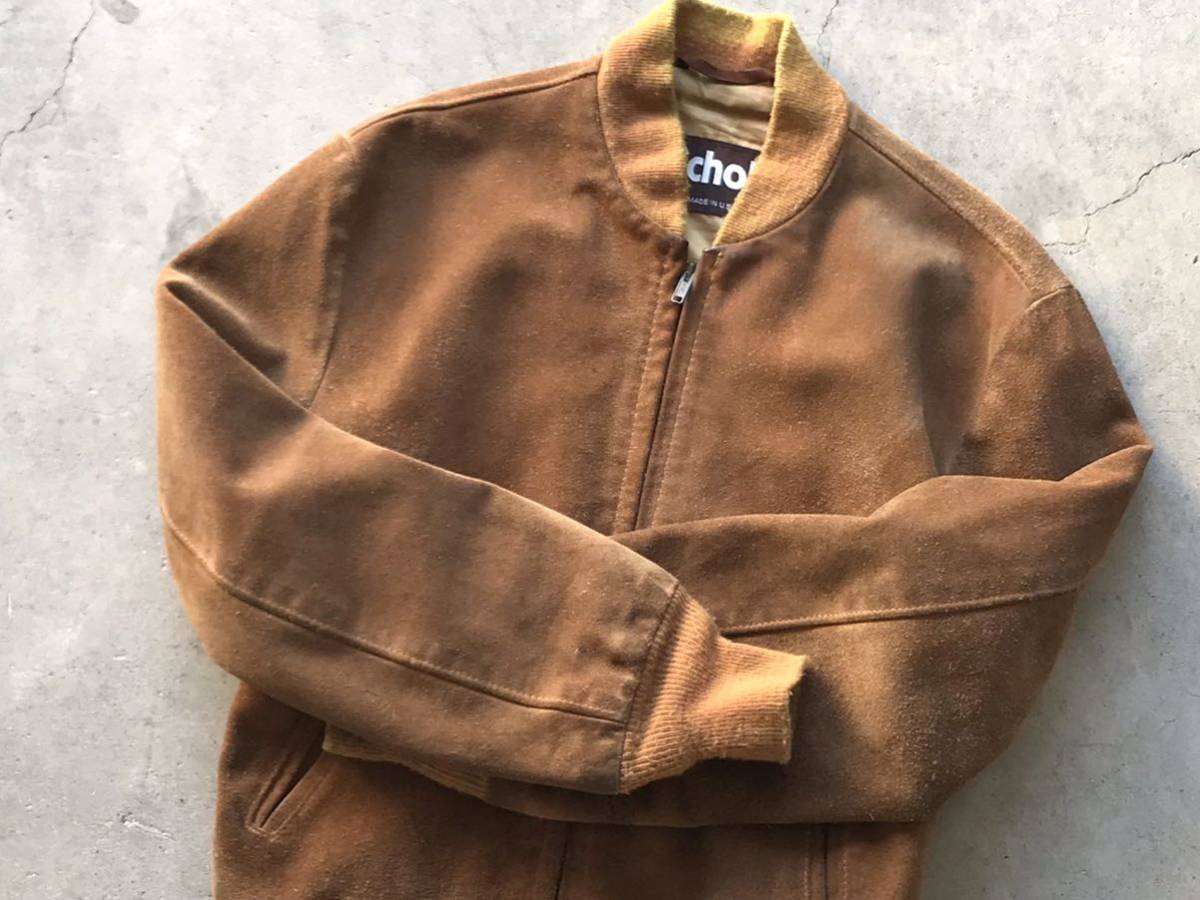 USA製 Schott スエード レザージャケット 40 ショット メンズ ブルゾン