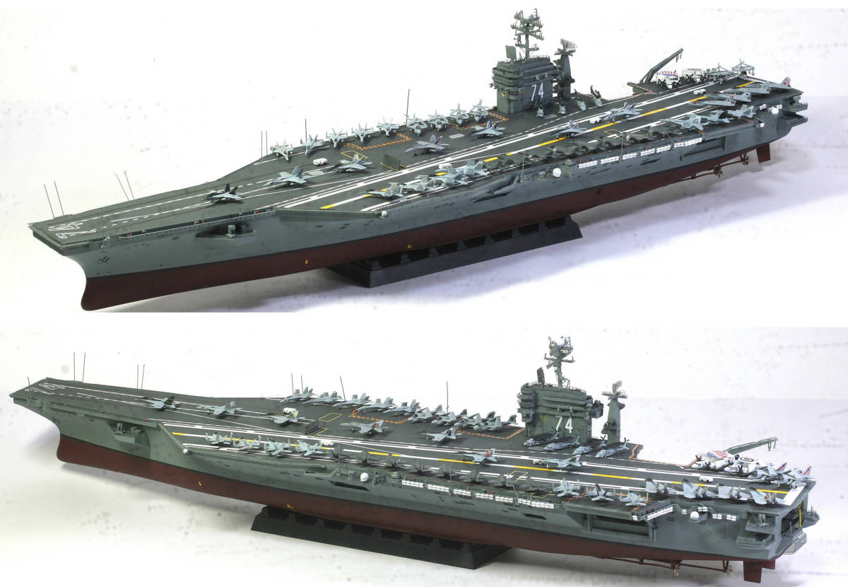 ●完成品・1/700・アメリカ海軍ニミッツ級空母・CVN-74『ジョン・C・ステニス』【最新空母航空団仕様】