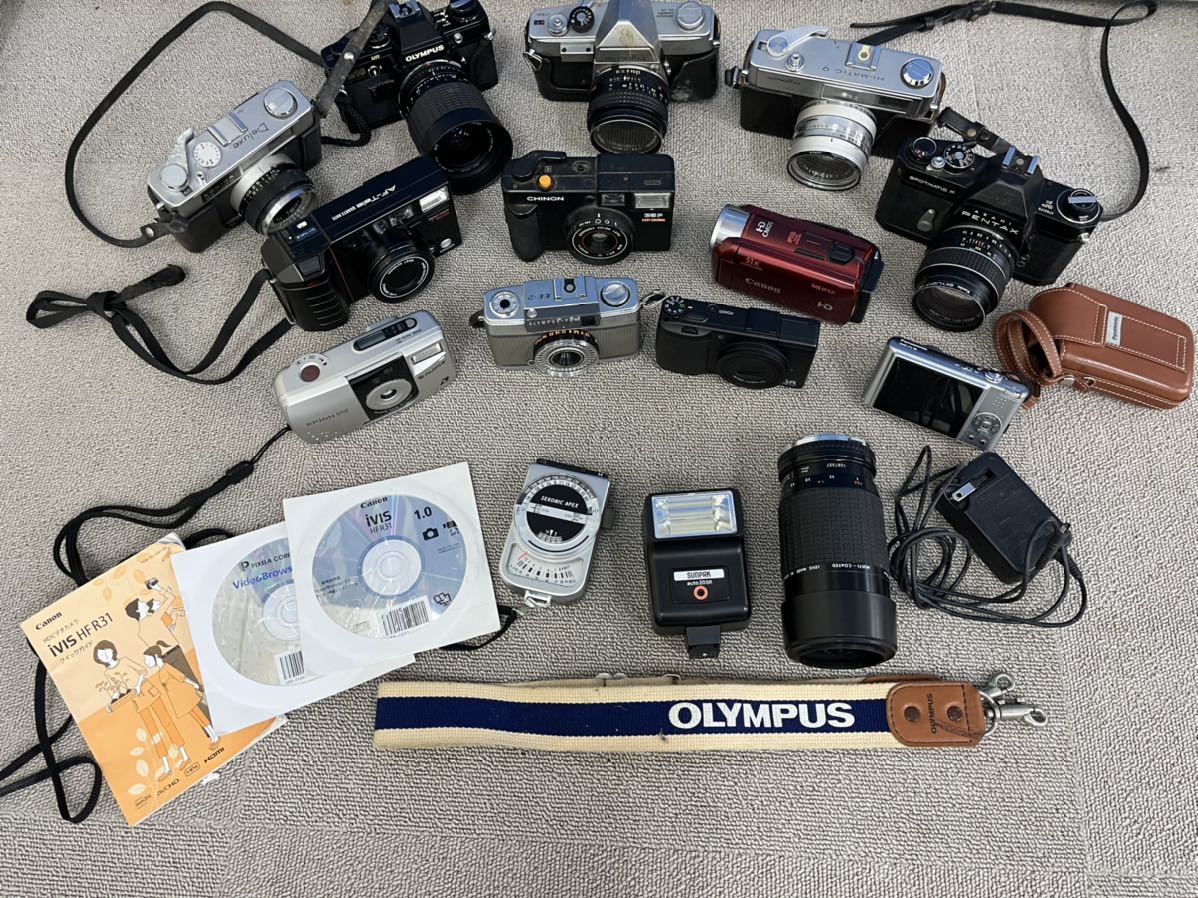 Canon PENTAX 10148カメラ まとめ 17台 OLYMPUS YASHICA FUJICA
