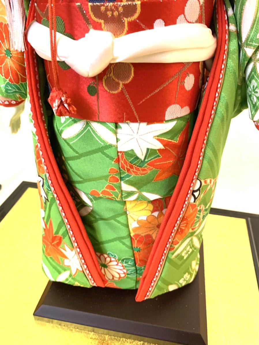 札幌発 市松人形 飾り ガラスケース付き 伝統工芸 女の子 日本人形