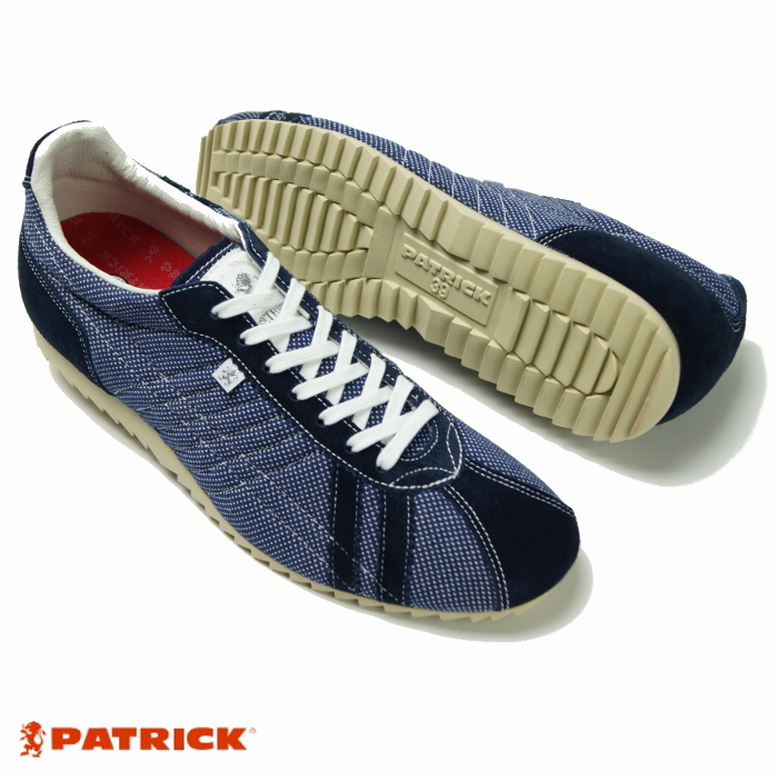 【未使用】PATRICK パトリック《SULLY KN》シュリー カノコ スニーカー 39 紺ネイビー ●日本製