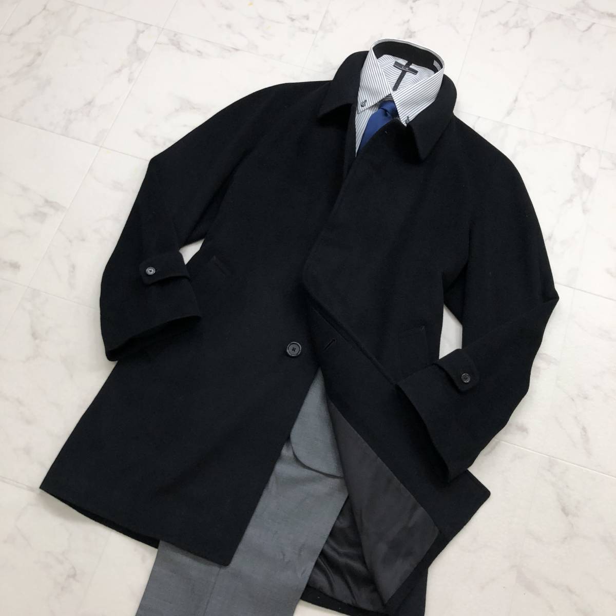 80s英国製 カシミヤ100％Aquascutum ダブルチェスターコート