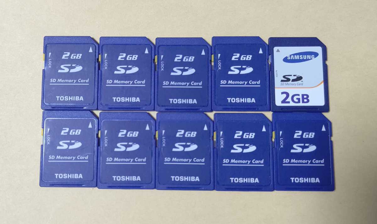 SDカード 2GB 10枚セット SDメモリー ジャンク 中古 