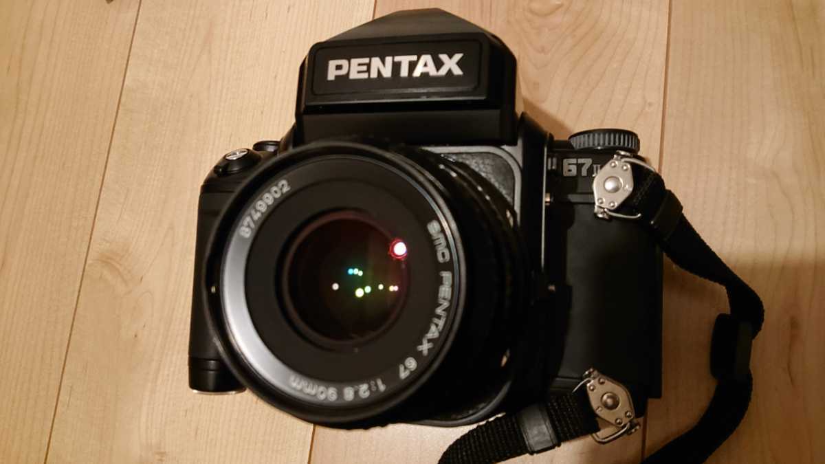 中判カメラ PENTAX 67Ⅱ 通電確認 露出シャッター連動動作確認 レンズ